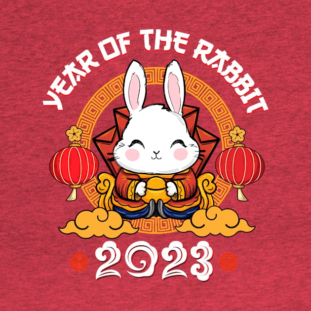 Year of the Rabbit 2023 Cute Rabbit Chinese New Year 2023 by Jhon Towel